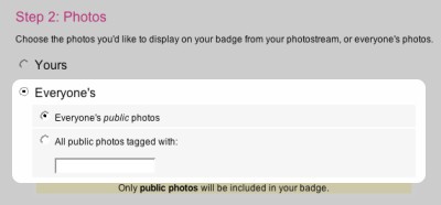 Flickr make badge